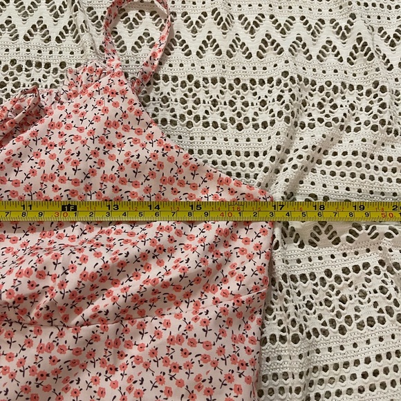 Pink floral mini dress dress size L - Picture 7 of 9